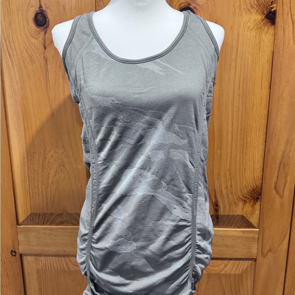 Athleta Gray Ruched Tank Top